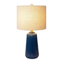 Contract furniture - Glazed Blue Ceramic Table Lamp - www.oroatrade.com