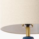 Contract furniture - Glazed Blue Ceramic Table Lamp - www.oroatrade.com