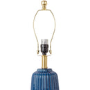 Contract furniture - Glazed Blue Ceramic Table Lamp - www.oroatrade.com