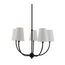 Modern European furniture - White Cotton Shade Chandelier - www.oroatrade.com