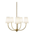 Modern European furniture - White Cotton Shade Chandelier - www.oroatrade.com