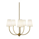 Modern European furniture - White Cotton Shade Chandelier - www.oroatrade.com
