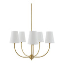 Modern European furniture - White Cotton Shade Chandelier - www.oroatrade.com