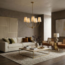 Modern European furniture - White Cotton Shade Chandelier - www.oroatrade.com