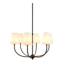 Modern European furniture - White Cotton Shade Chandelier - www.oroatrade.com