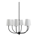 Modern European furniture - White Cotton Shade Chandelier - www.oroatrade.com