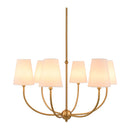 Modern European furniture - White Cotton Shade Chandelier - www.oroatrade.com