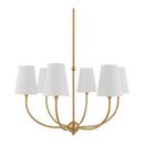 Modern European furniture - White Cotton Shade Chandelier - www.oroatrade.com