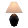Modern European furniture - Ceramic Pleated Linen Table Lamp - www.oroatrade.com