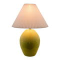 Modern European furniture - Ceramic Pleated Linen Table Lamp - www.oroatrade.com