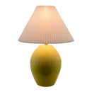 Modern European furniture - Ceramic Pleated Linen Table Lamp - www.oroatrade.com