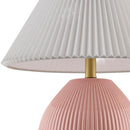 Modern European furniture - Ceramic Pleated Linen Table Lamp - www.oroatrade.com