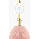 Modern European furniture - Ceramic Pleated Linen Table Lamp - www.oroatrade.com
