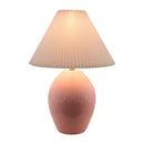 Modern European furniture - Ceramic Pleated Linen Table Lamp - www.oroatrade.com