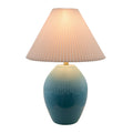 Modern European furniture - Ceramic Pleated Linen Table Lamp - www.oroatrade.com
