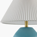 Modern European furniture - Ceramic Pleated Linen Table Lamp - www.oroatrade.com