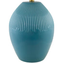 Modern European furniture - Ceramic Pleated Linen Table Lamp - www.oroatrade.com