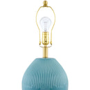 Modern European furniture - Ceramic Pleated Linen Table Lamp - www.oroatrade.com