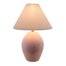 Modern European furniture - Ceramic Pleated Linen Table Lamp - www.oroatrade.com