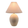 Modern European furniture - Ceramic Pleated Linen Table Lamp - www.oroatrade.com