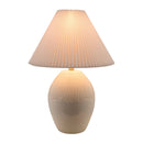 Modern European furniture - Ceramic Pleated Linen Table Lamp - www.oroatrade.com