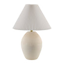 Modern European furniture - Ceramic Pleated Linen Table Lamp - www.oroatrade.com