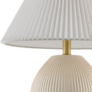 Modern European furniture - Ceramic Pleated Linen Table Lamp - www.oroatrade.com