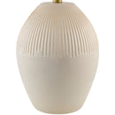 Modern European furniture - Ceramic Pleated Linen Table Lamp - www.oroatrade.com