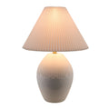 Modern European furniture - Ceramic Pleated Linen Table Lamp - www.oroatrade.com
