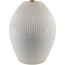 Modern European furniture - Ceramic Pleated Linen Table Lamp - www.oroatrade.com