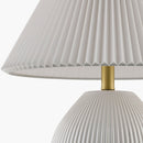 Modern European furniture - Ceramic Pleated Linen Table Lamp - www.oroatrade.com