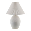 Modern European furniture - Ceramic Pleated Linen Table Lamp - www.oroatrade.com