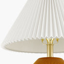 Modern European furniture - Ceramic Pleated Linen Table Lamp - www.oroatrade.com