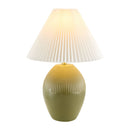 Modern European furniture - Ceramic Pleated Linen Table Lamp - www.oroatrade.com
