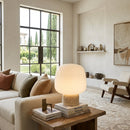 Modern European furniture - Travertine Base Table Lamp - www.oroatrade.com