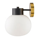 Contract furniture - White Glass Sphere Wall Lamp - www.oroatrade.com