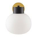 Contract furniture - White Glass Sphere Wall Lamp - www.oroatrade.com