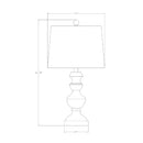 Contract furniture - Black Iron Linen Table Lamp - www.oroatrade.com