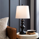Contract furniture - Black Iron Linen Table Lamp - www.oroatrade.com