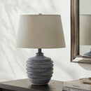 Contract furniture - Gray Linen Accent Table Lamp S - www.oroatrade.com
