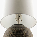 Contract furniture - Glazed Black Ceramic Table Lamp - www.oroatrade.com
