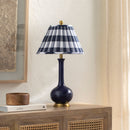 Contract furniture - Blue Linen Ceramic Table Lamp - www.oroatrade.com