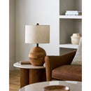 Modern European furniture - Natural Acacia Accent Table Lamp - www.oroatrade.com