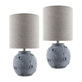 Modern European furniture - Textured Round Base Table Lamps (2) - www.oroatrade.com