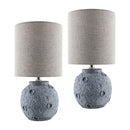Modern European furniture - Textured Round Base Table Lamps (2) - www.oroatrade.com