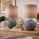 Modern European furniture - Textured Round Base Table Lamps (2) - www.oroatrade.com