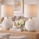 Modern European furniture - Textured Round Base Table Lamps (2) - www.oroatrade.com