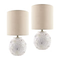 Modern European furniture - Textured Round Base Table Lamps (2) - www.oroatrade.com