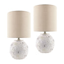 Modern European furniture - Textured Round Base Table Lamps (2) - www.oroatrade.com