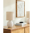 Modern European furniture - Textured Round Base Table Lamps (2) - www.oroatrade.com